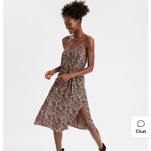American Eagle leopard midi slip dress- tags on